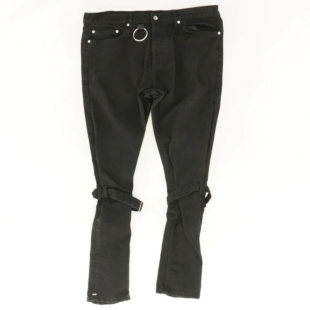Mr Completely 38 X 32 Streetwear Anfield Black Skinny Jeans